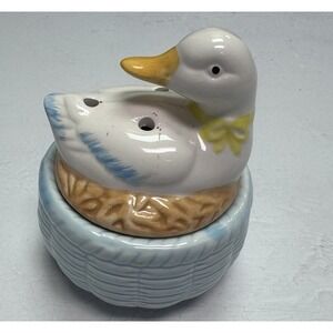 VTG 80's Goose‎ Duck on Nest Decorative Potpourri Holder Cottage Core Farmcore